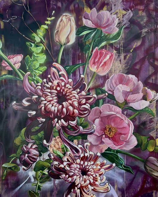 A painting of flowers by Grow Love